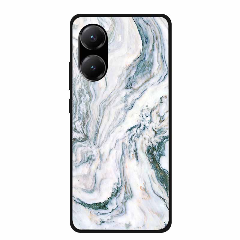 Закаленное Стекло Чехол для Poco X7 Pro Задняя Крышка ПК Жесткие Ударопрочные Чехлы для Xiaomi PocoX7 Pro Funda Мраморная Текстура Модный Coque