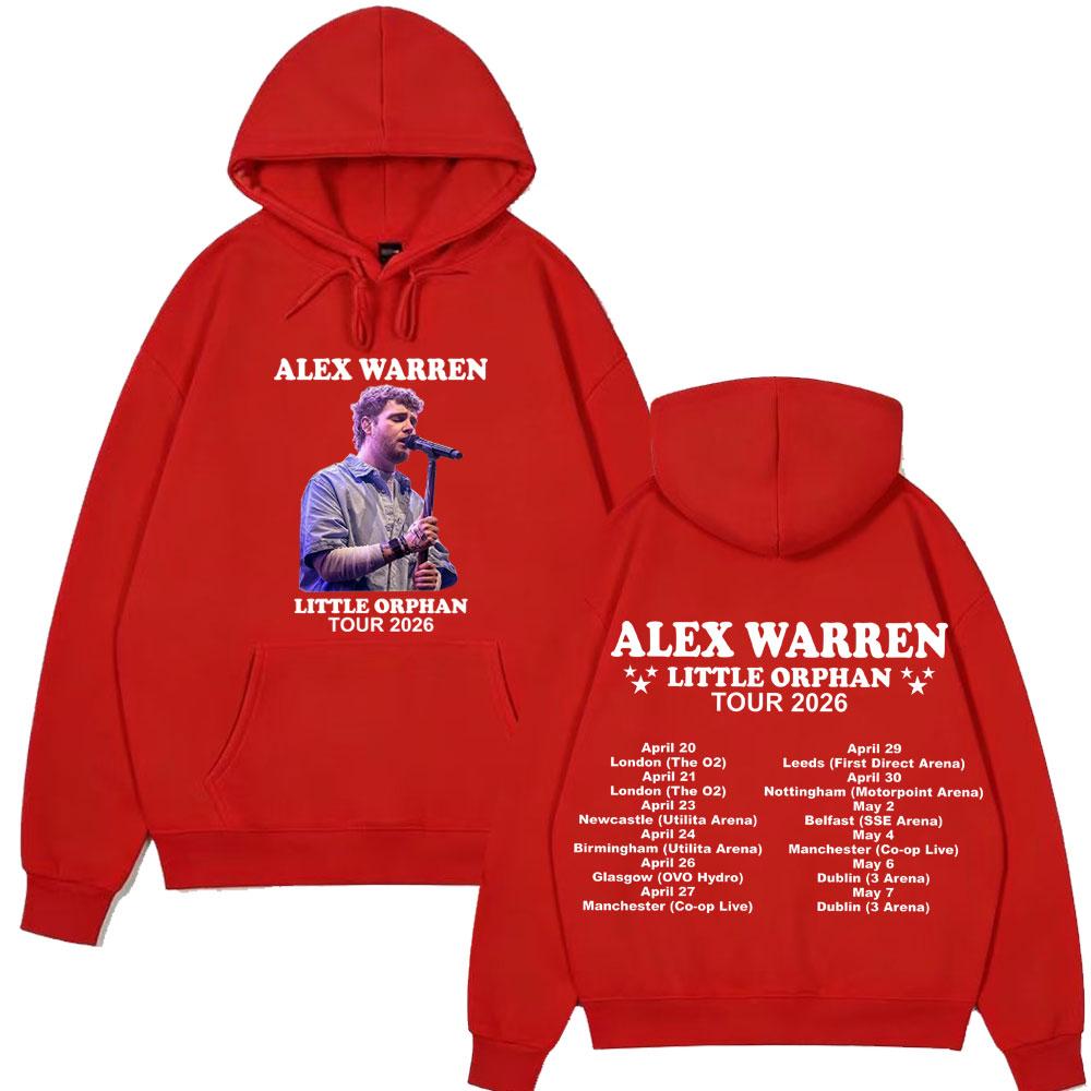 Singer Alex Warren Tour Print Hoodie Men Women Fashion Sweatshirts Long Sleeves Loose Casual Oversized Hip-hop Pullover