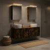 Bathroom Cabinet Set 5 pcs Smoked Oak Wood Based Material