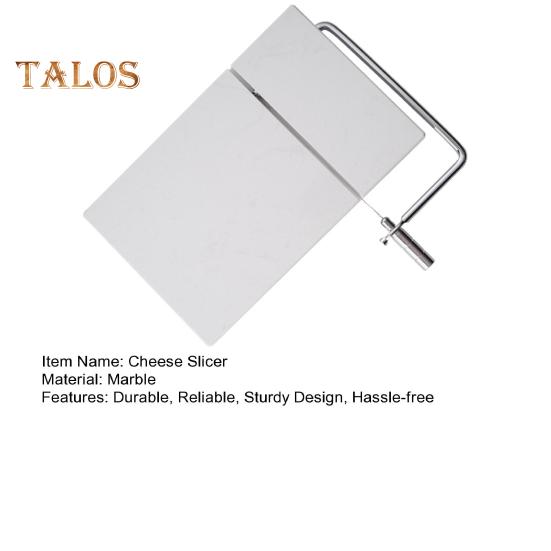 Cheese Slicer Stainless Steel Wire Cutter for Block Cheeses Marble Board Mozzarella Parmesan Butter Cutting Tool Easy To Clean Non-Slip Kitchen Gadget
