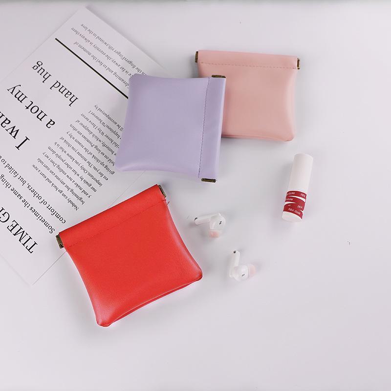 Soft Makeup & Travel Pouch: Mini PU Bag for Lipstick, Coins & Cables