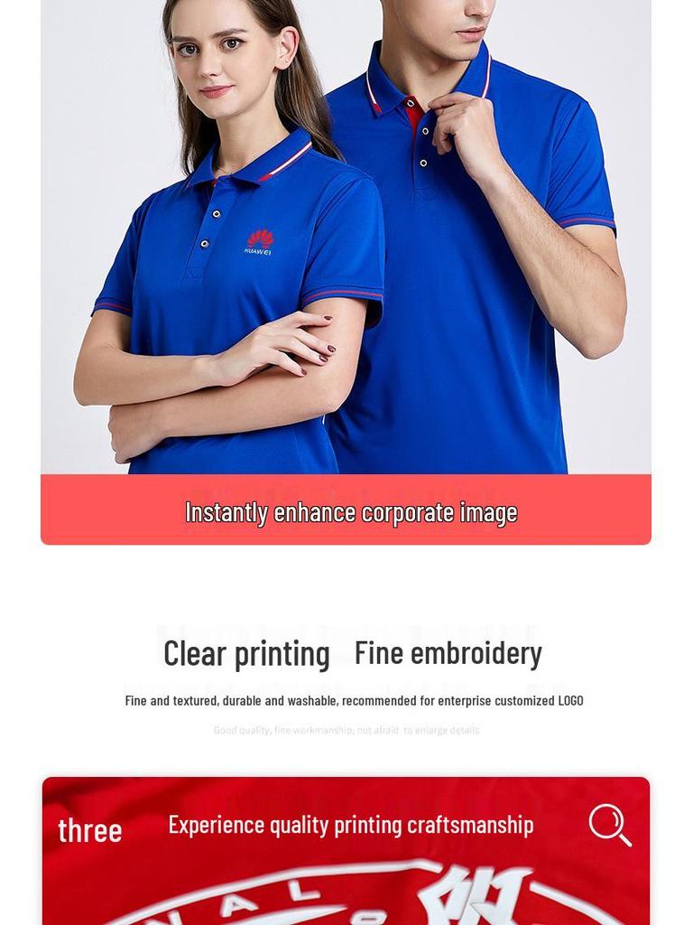 Summer Short Sleeve Custom Embroidered Business Shirt for Men & Women