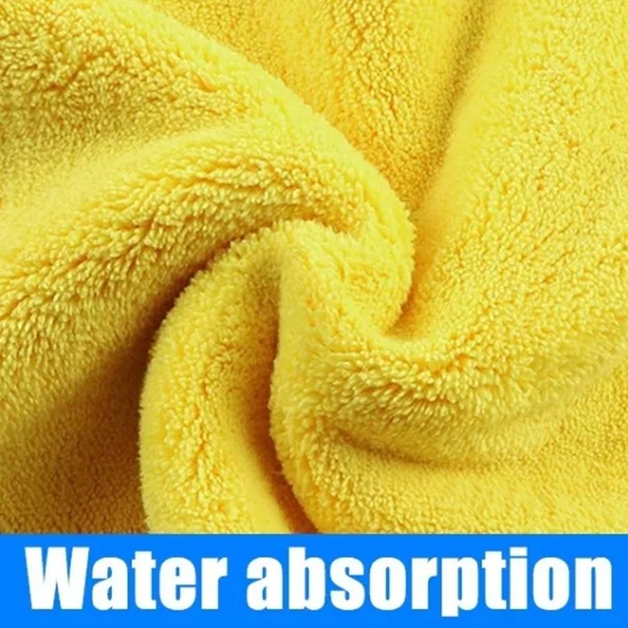 Полотенце из микрофибры для мытья автомобиля, впитывающее влагу, полотенце для сушки, двухслойные тряпки для мытья автомобиля, полотенце из микрофибры для мытья автомобиля