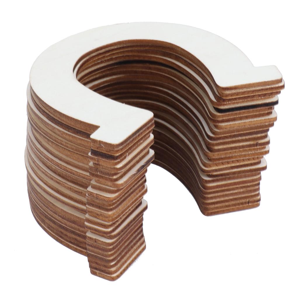 24 шт. DIY деревянные срезы в форме подковы незаконченные вырезы кулон ручная работа украшение