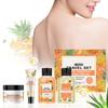 Дорожный набор по уходу за кожей, набор для ванны из 4 предметов: гель для душа, лосьон для тела, скраб для тела и бальзам для губ, аромат сладкой ананасовой дыни, подарочный набор из 4 предметов