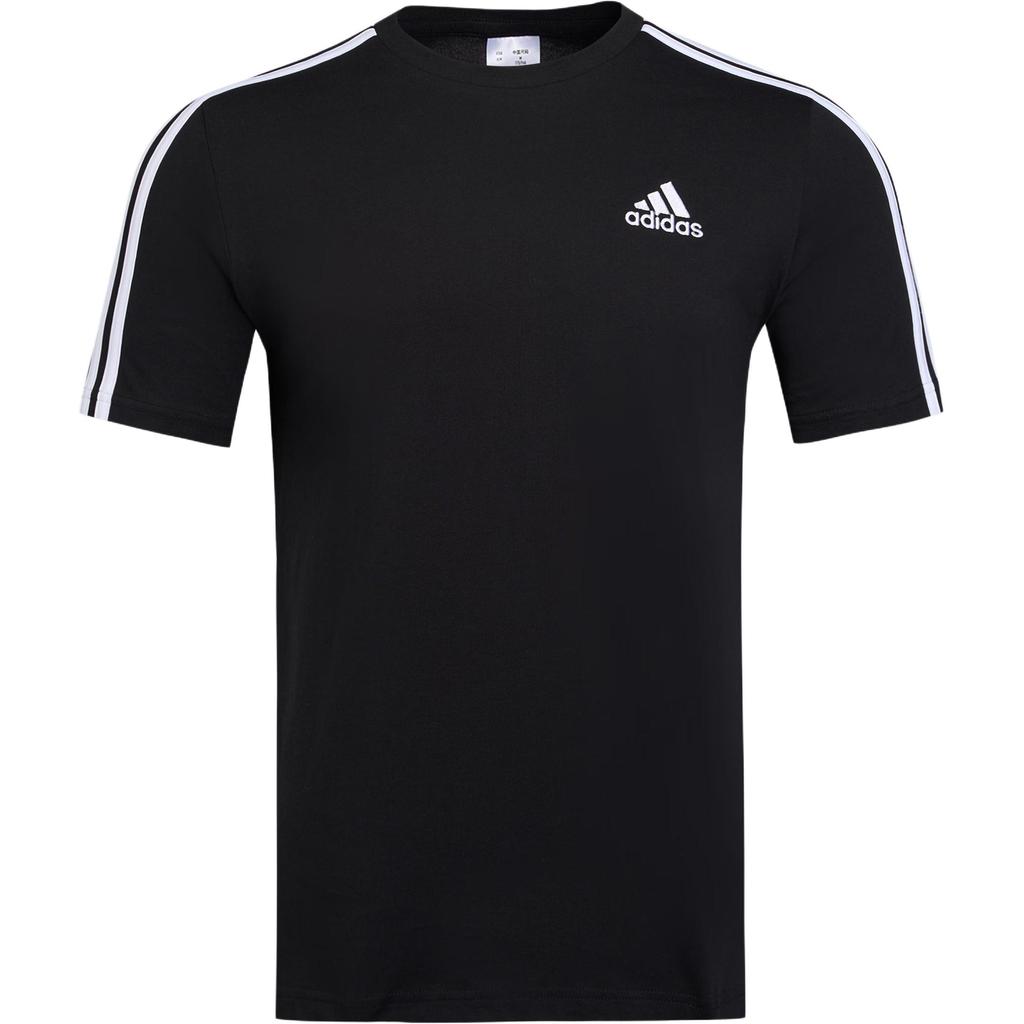 adidas Базовые мужские футболки с коротким рукавом и круглым вырезом из однотонного хлопкового трикотажа KU3923