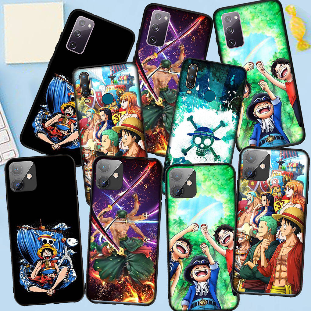 Phone Case for iPhone 17 15 16 Plus Redmi Note 14 12 11 13 Pro Max Huawei P30 P20 Lite OPPO A60 A40 A80 A18 A16 A54 Luffy Roronoa Zoro One Piece Cover