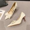 Fashion Single Shoe Princess Style Fashion Celebrity High Heel Shoes Spring and Autumn New Versatile High Heel Thin Heel Sandals Heels