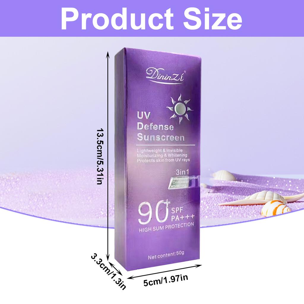 Sunscreen SPF90+++ Whitening Sunblock Face and Body Cream Sunscreen Kid for Oily Skin Waterproof and Sweatproof UV Defense Protection 50g