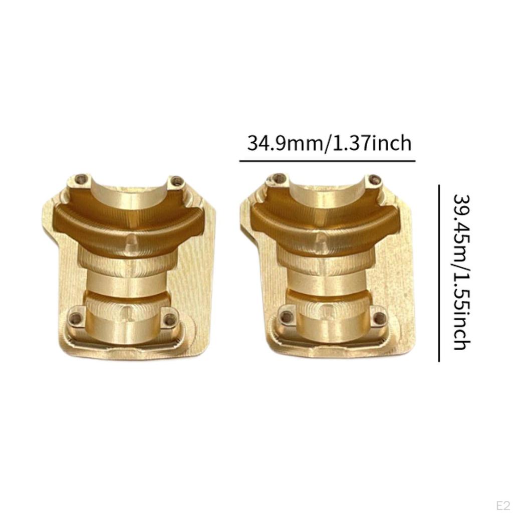 2Pcs 1/10 Brass Front Rear Bridge Axle Cover DIY Accessories Heavy Duty Upgrade for R1001 R1003