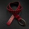 PU Leather Women Niche Belts Rivets Waist Belt Trendy American Retro Belt  For Jeans,Skirt