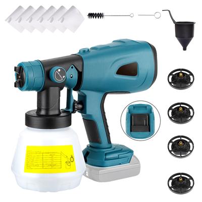 Беспроводной краскопульт 200 Вт для аккумуляторов Makita 20 В Max, Ручной электрический краскопульт с контейнером 1000 мл для домашнего интерьера