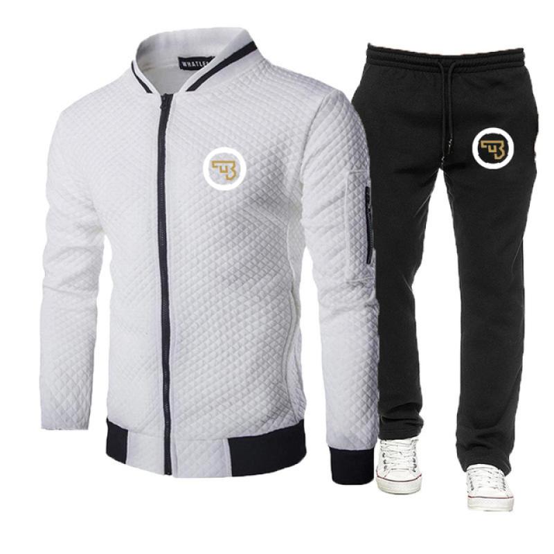 2022 весна осень мужская спортивная одежда с логотипом CZ новая Ceska Zbrojovka с круглым вырезом на молнии и решетчатой ​​куртке + спортивные штаны однотонный спортивный комплект