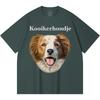 230GSM 100% Cotton T-Shirt Kooikerhondje Print Tees Funny Harajuku Style Combed Cotton Tshirt