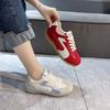 Red German Training Shoes Women's Shoes 2025 New Popular Spring and Summer Super Fire Forrest Gump Shoes Versatile Board Shoes Sports and Leisure Sho