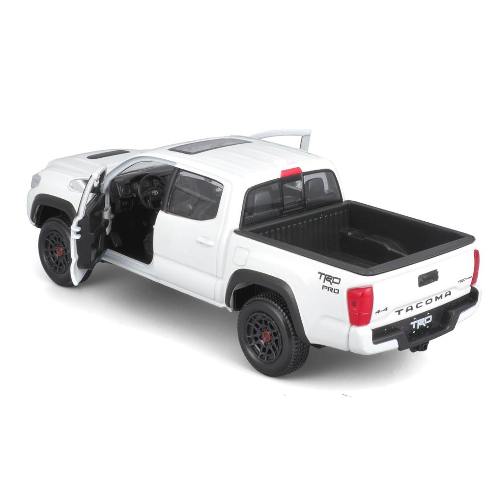 Maisto 1/27 Scale Toyota 2023 Tacoma TRD TRO White / Diecast Model Car, Finished Product, 32910 WT