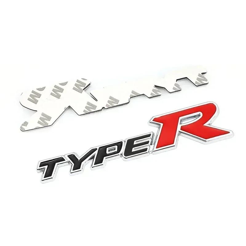 3D Metal Car Front Grille Emblem Badge Decals for Honda Type R Racing Type S Sport Logo Civic Accord CRV HRV CITY CRIDER Pilot