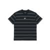 Свободная вязаная спортивная футболка с вышитым логотипом в полоску с коротким рукавом, мужские топы, черные DB6532-010