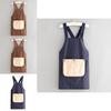 Waterresistant Sleeveless Apron With Cross Back Straps And Removable Towel Pocket For Chefs And Cooks