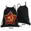 СССР Серп и Молот CCCP Российский Советский Флаг Рюкзаки Модные Сумки на Шнурке Сумка для Мелочей Книжные Сумки для Путешествий Школы
