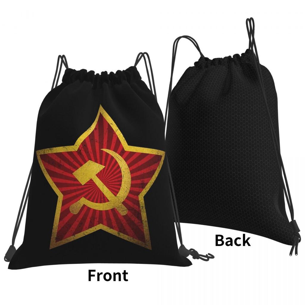 СССР Серп и Молот CCCP Российский Советский Флаг Рюкзаки Модные Сумки на Шнурке Сумка для Мелочей Книжные Сумки для Путешествий Школы