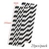 Colorful Stripe Pattern Drinking Accessories Paper Drinking Straws Disposable Straws Party Supplies