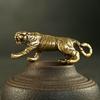 Antique Copper Tiger King Figurines Home Decor Accessories Vintage Brass Animal Mountain Ornaments Desk Decorations