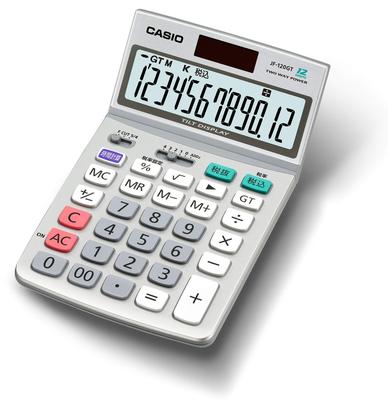Casio Калькулятор, соответствующий Закону о зеленых закупках, 12 разрядов, простое нажатие, сертифицирован знаком Eco, JF-120GT-N