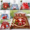 Christmas Bedding Santa Claus Quilt Cover Pillow Cover Bedding Set Duvet Cover Full Size Single/Double Bed Home Decoration