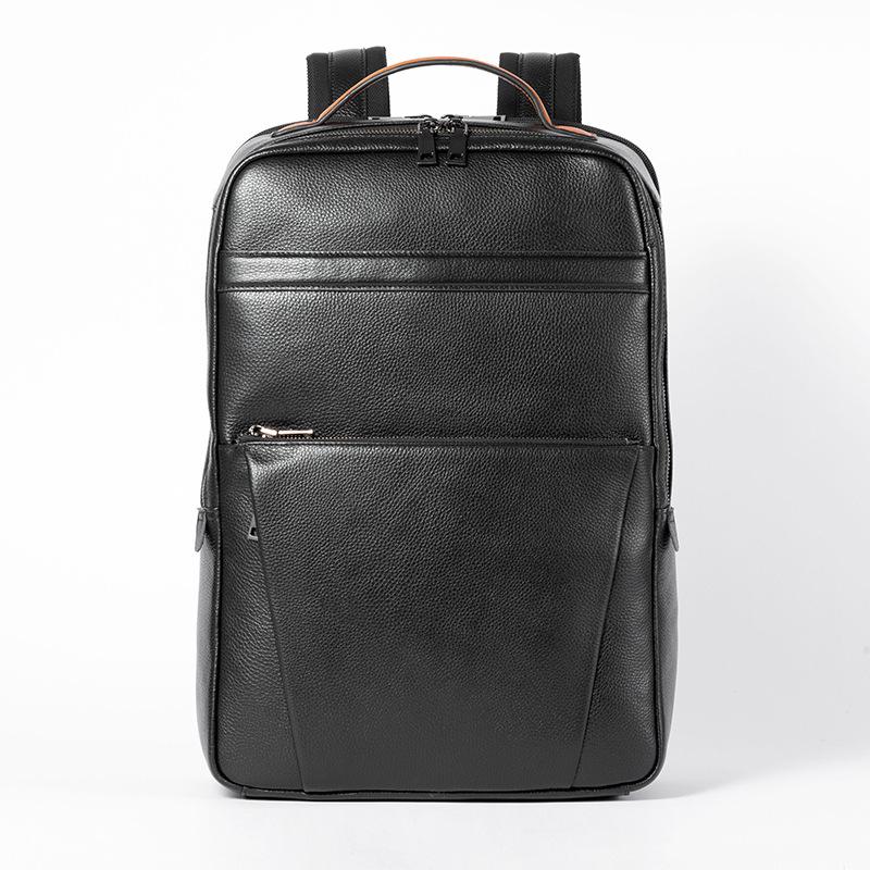 Мужской рюкзак из натуральной кожи, большая вместимость, многофункциональный деловой дорожный рюкзак, модная сумка из коровьей кожи первого слоя
