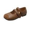 Mary Jane Women's Shoes Shallow Mouth Small Single Shoes 2024 New Korean Version Matte Leather Retro Soft Sole Niche Design Single Shoes Tide