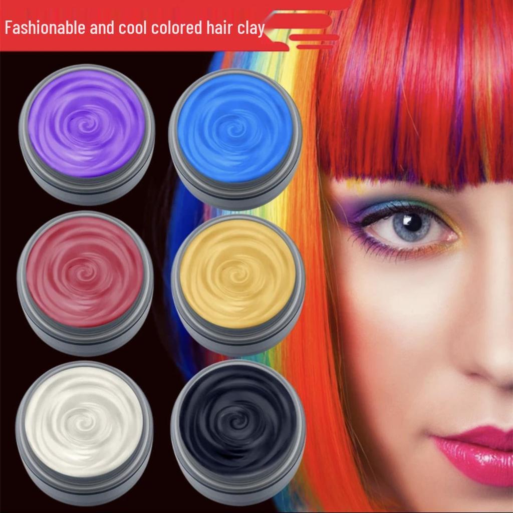 Grandma Grey Hair Clay: Silver & Blue Hair Wax for Men & Women – Multi-color Options Available