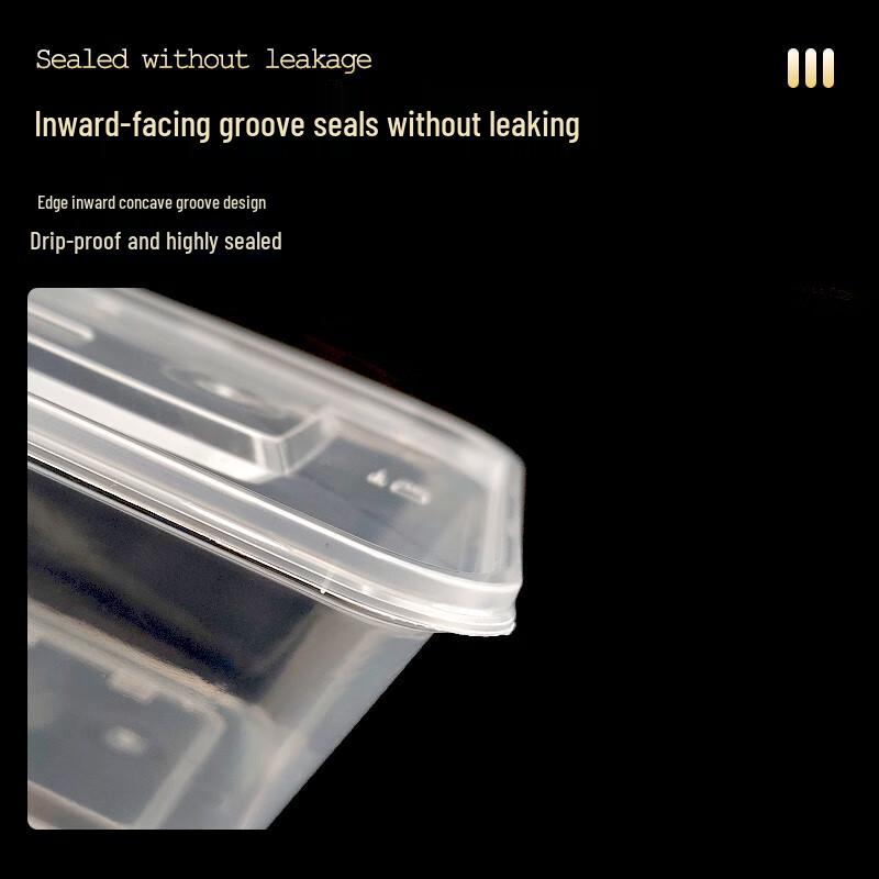 750ml Disposable Rectangular Food Containers with Lids