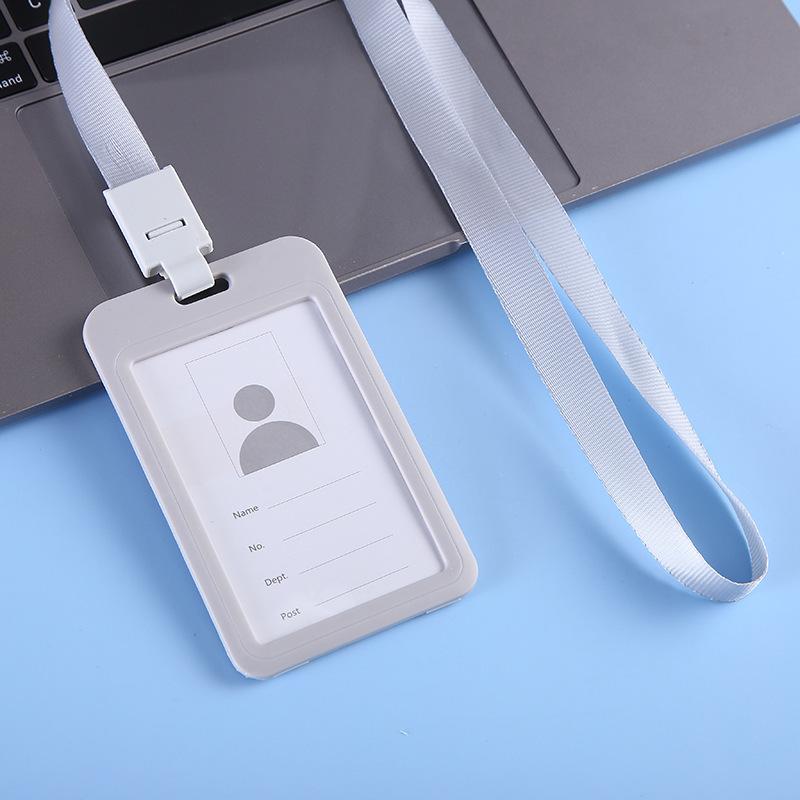 5/10PCS Card Holder Colorful Employee Plastic Card Cover Lanyard Work Business ID Badge Holder Name Tag Bags Case