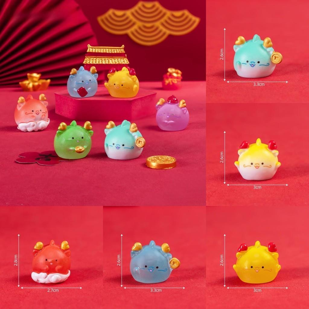 Adorable Resin Cartoon Dragon Figurines Cute Blind Box Decorations Desktop Decor
