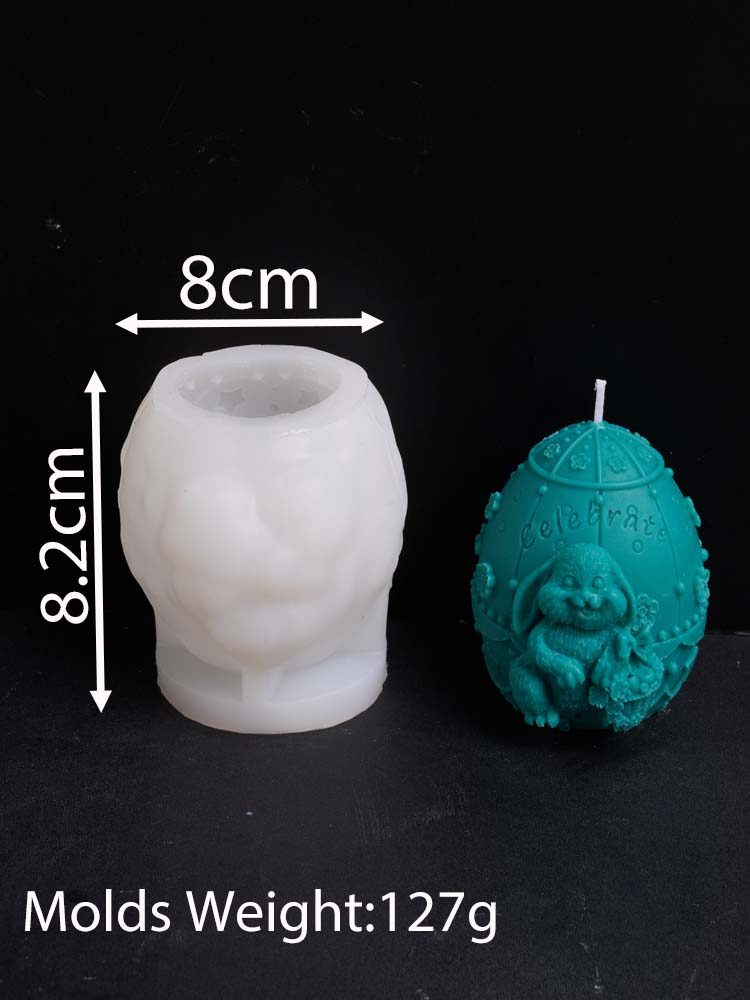 Сделай сам пасхальное яйцо кролика силиконовая форма для свечи 3D рельефный кролик мыло ручной работы гипс смоляные украшения поделки формы домашний декор подарки