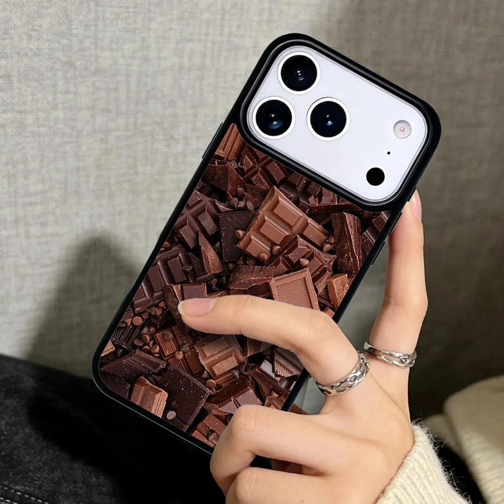 Чехол-обложка для iPhone 17 Air 16 Pro Max 15 Plus 11 13 Mini 14 12 Задняя крышка телефона Шоколадный батончик