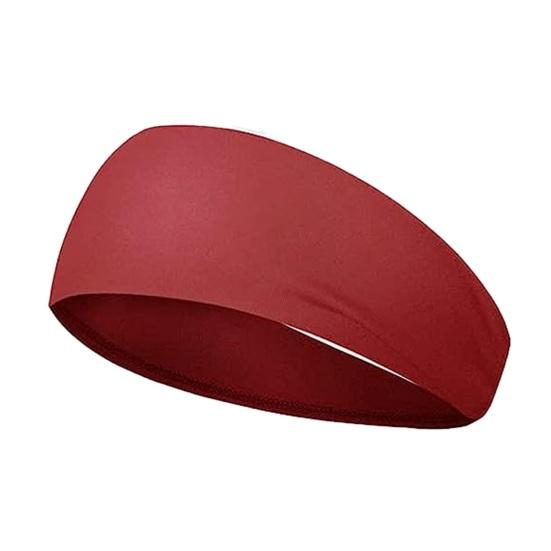 Men Sports Headband Moisture Wicking Wide Workout Headband Quick Drying Solid Color Running Cycling Sweatband Headband