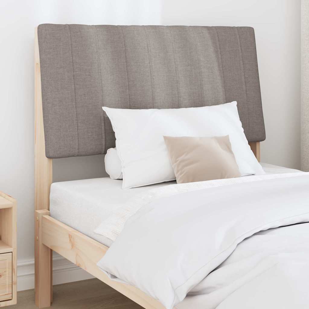 Upholstered Headboard Taupe 90 cm Solid Pine Wood