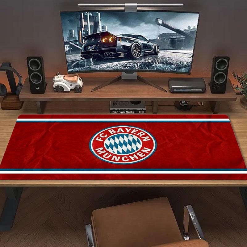 Коврик для мыши FC Bayern Munchen большого размера Большой игровой коврик для стола Нескользящий коврик для ноутбука и планшета Большой коврик для мыши XXL Коврик для мини-ПК Игровой коврик с заблокированным краем