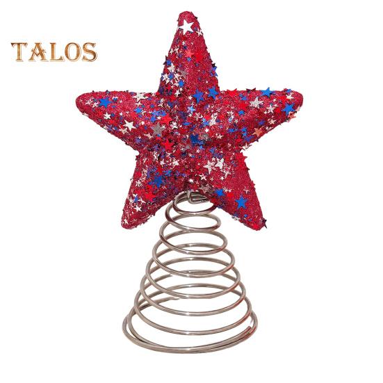 Патриотическая звезда-верхушка на елку 4 июля патриотическое украшение на елку 3D блестящая звезда-верхушка на елку для праздничной вечеринки в честь Дня независимости