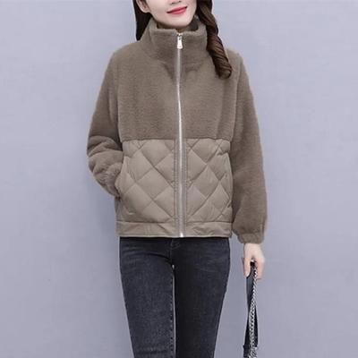 Женская куртка большого размера с короткими лацканами, утепленная, свободная, теплая, удобная, свободная, тонкая, верхняя одежда на осень и зиму