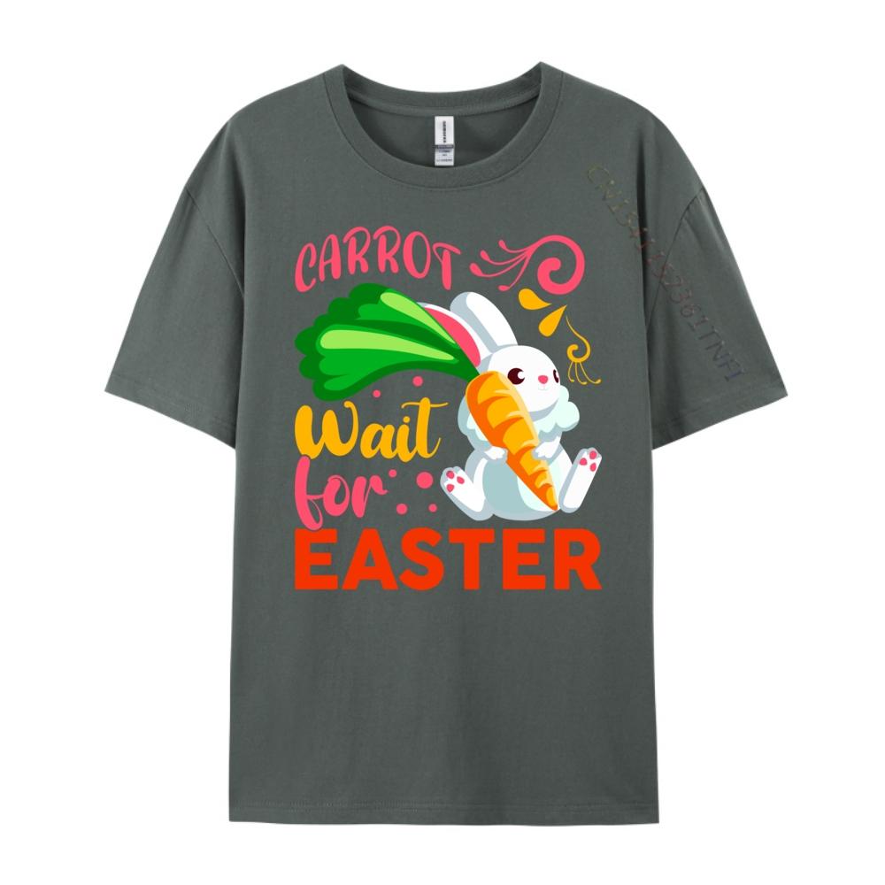 Cute Happy Easter Design Carrot Wait For Easter Tee Shirt Items Lowest Prices Adult Mens Clothing 2025 Large Size