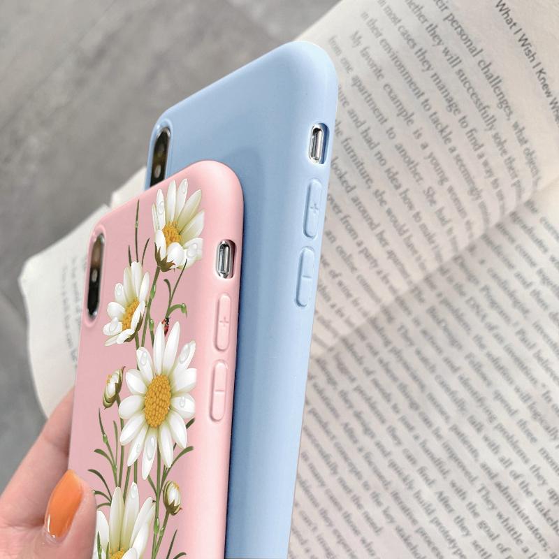 Мягкий силиконовый чехол с цветочным узором Galsang для Samsung M35 A35 Xiaomi Redmi Note 13 Pro iPhone Huawei Honor Realme Camera Защитный противоударный чехол