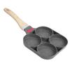 Kitchen Breakfast Pancake Cooking Pan Aluminum Frying Pan Mold for Egg Hamburger with Handle(Open Fire Induction Cooker