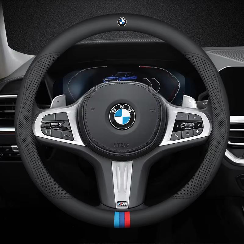 Car Steering Wheel Cover For BMW M G20 F11 E87 F30 F10 x3 G01 x5 F40 F16 M3 X1 X7 1 3 5 7 Series Leather Anti-slip Accessories gzdf57