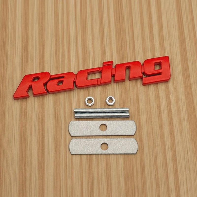 3D Металлические Черно-Красные Хромированные Буквы Логотип Racing Универсальный Значок Автомобиля Накладка на Переднюю Решетку Багажника Авто Наклейки Декоративные Аксессуары