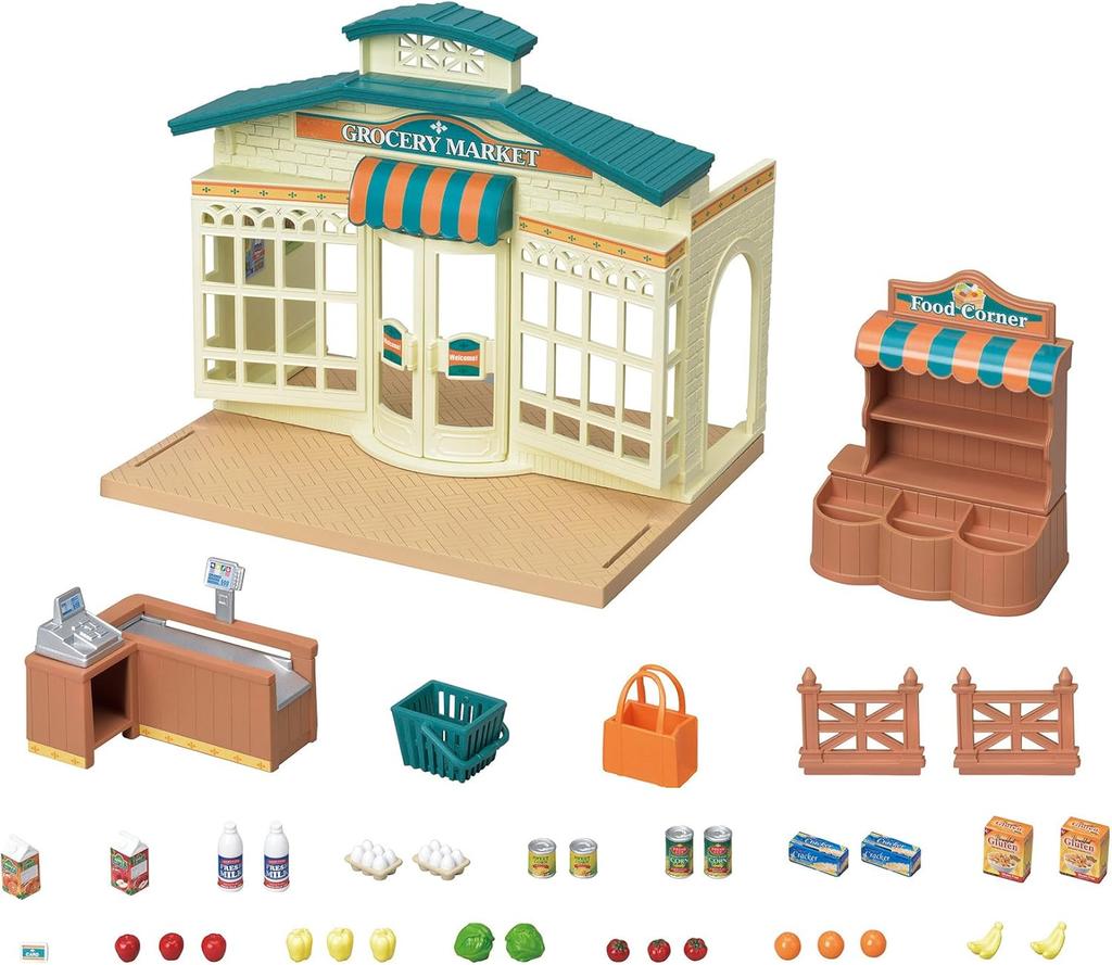Epoch Sylvanian Families Calico Critters Лесной Рынок Магазин Набор Mi-86 ST Сертифицированный Кукольный Домик Игрушка Возраст 3+