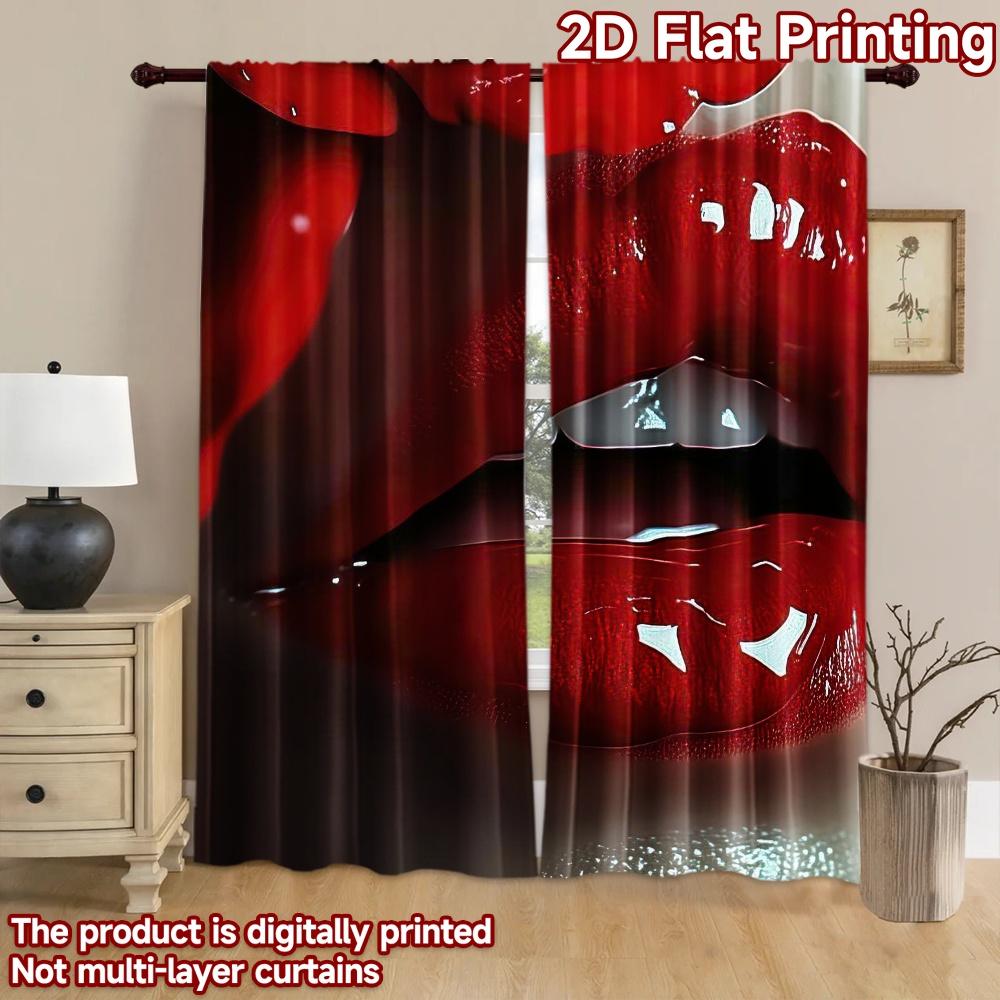 2D плотный фотофон Популярный сценический фон Глянцевые красные губы 100% полиэстер Юбилей для Праздничные украшения для