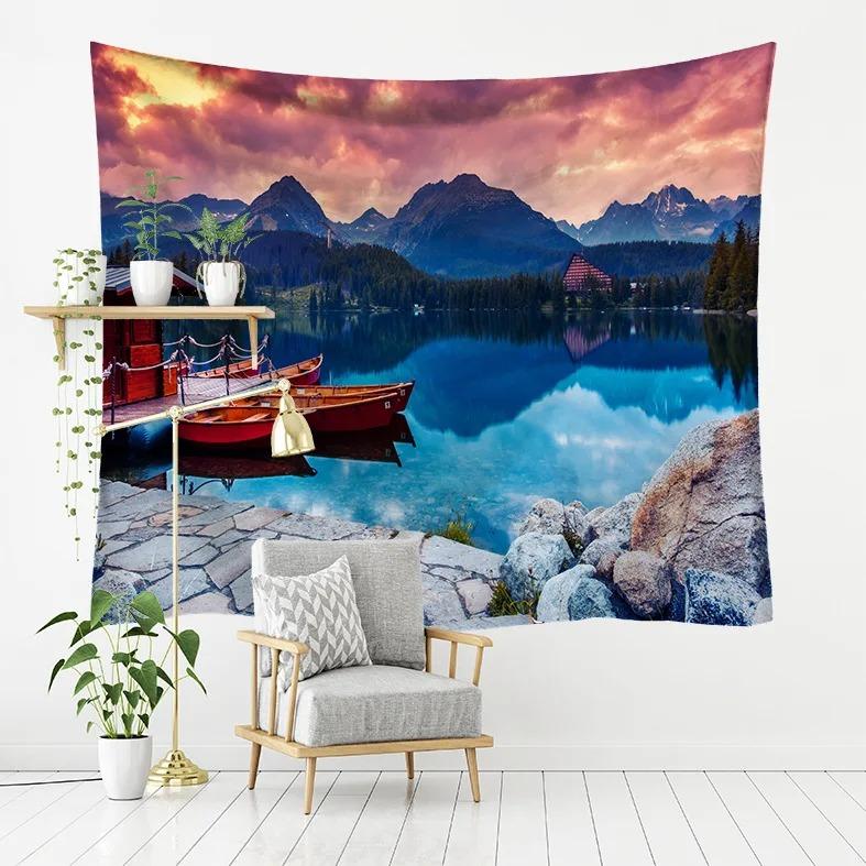 Отпуск с видом на море узор спальня гостиная гобелен украшение стены дома гобелен